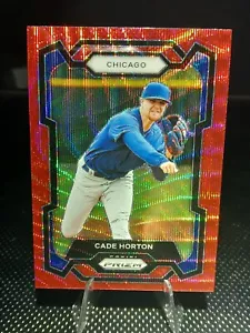 2024 Panini Prizm Baseball CADE HORTON RUBY WAVE PRIZM #63 CHICAGO - Foto 1 di 5