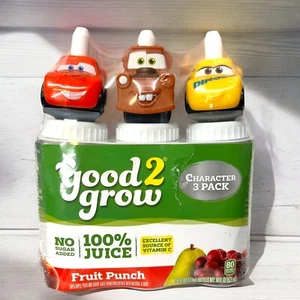 Good 2 Grow Toppers & Juice Bottles Disney Cars Lightning McQueen Tow Mater Cruz - Picture 1 of 4