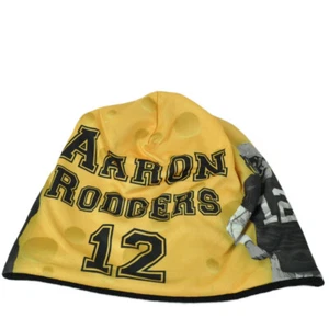 NFL Green Bay Packers Aaron Rodgers 12 Sublimated Player Yellow Knit Beanie Hat - Picture 1 of 3