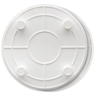 Juego de 2 platos separadores de pasteles de plástico Lady Mary de 8 pulgadas blancos Foto 1 de 3