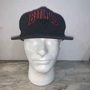 Chicago Bulls Snapback Black Hat Hardwood Classic Mitchell & Ness NBA Cap - Picture 1 of 9