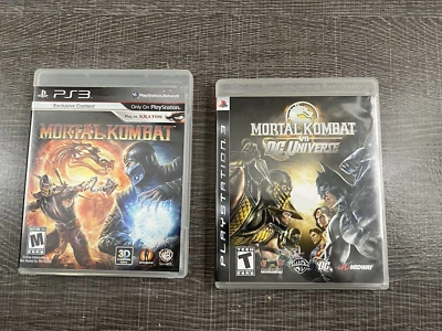 PS3 Playstation 3 Action Game Lot Mortal Kombat & Mortal Kombat vs DC Universe - Image 1 of 3