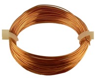   COPPER ROUND WIRE HALF HARD 16GA  1/2 OZ -  4.5 FT  GENUINE SOLID BARE COPPER