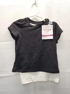 Member's Mark Girl's Double Layer Short Sleeve Active Top W/ Hairband Gift - Picture 1 of 3