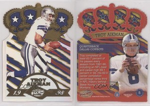 1998 Pacific Gold Crown Die-Cuts Troy Aikman #5 HOF