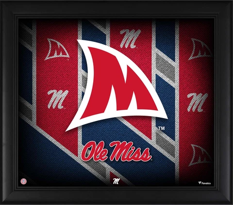 Ole Miss Rebels Framed 15" x 17" Team Threads Collage Cover