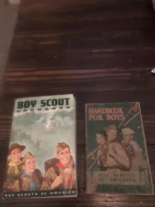 2 Old Vintage Boy Scouts Handbook for Boys NORMAN ROCKWELL COVER - Picture 1 of 5