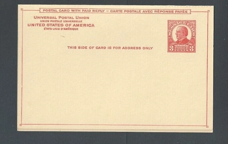  UY12 Mint Red Folded Unsevered Pair  - Image 1 of 1