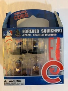 Forever Squisherz Chicago Cubs 4-Pack Keychains with Bracelet - Picture 1 of 9