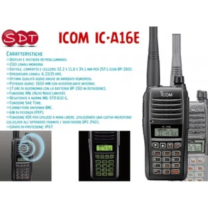 ICOM IC-A16E, RICETRASMETTITORE PORTATILE AERONAUTICO VHF - Zdjęcie 1 z 2