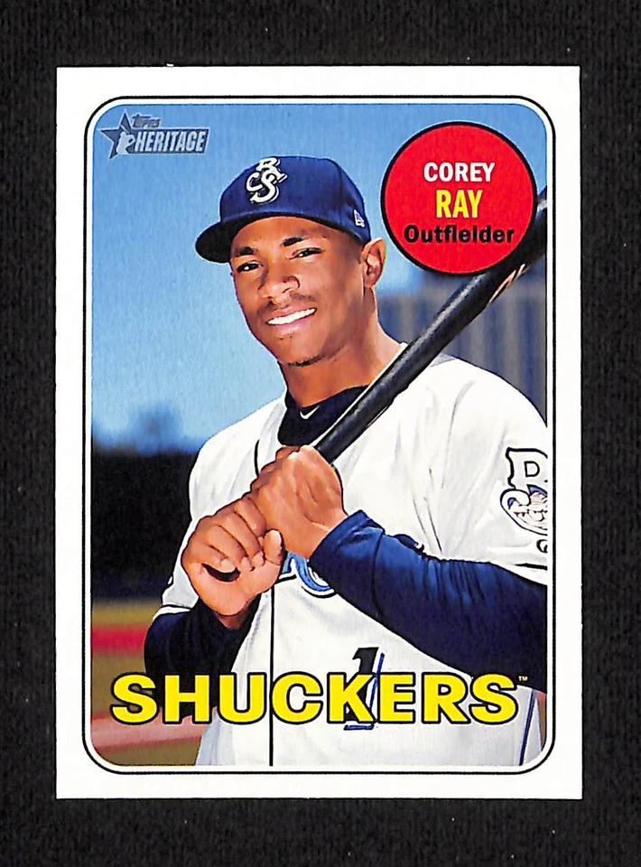 Corey Ray 2018 Topps Heritage Minors Card #153; Shuckers - Image 1 of 1
