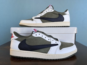 Nike Air Jordan 1 Low OG SP x Travis Scott Medium Olive Men's Size 11 DM7866-200