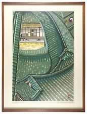 WB Sekino Junichiro Japanese Woodblock Prints ltd. 128 Bulguksa Temple Autograph