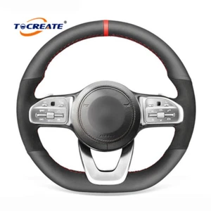 DIY Leather Suede Steering Wheel Cover for Benz C-Class E-Class S-Class #BHXA - Imagen 1 de 10