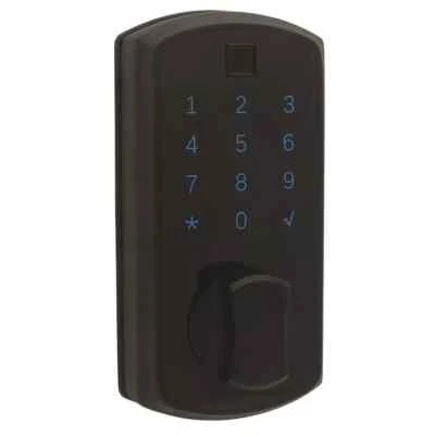 Tru-Bolt Grade 2 Gemini Biometric Deadbolt Fingerprint Touchscreen Oil Bronze - Image 1 of 4