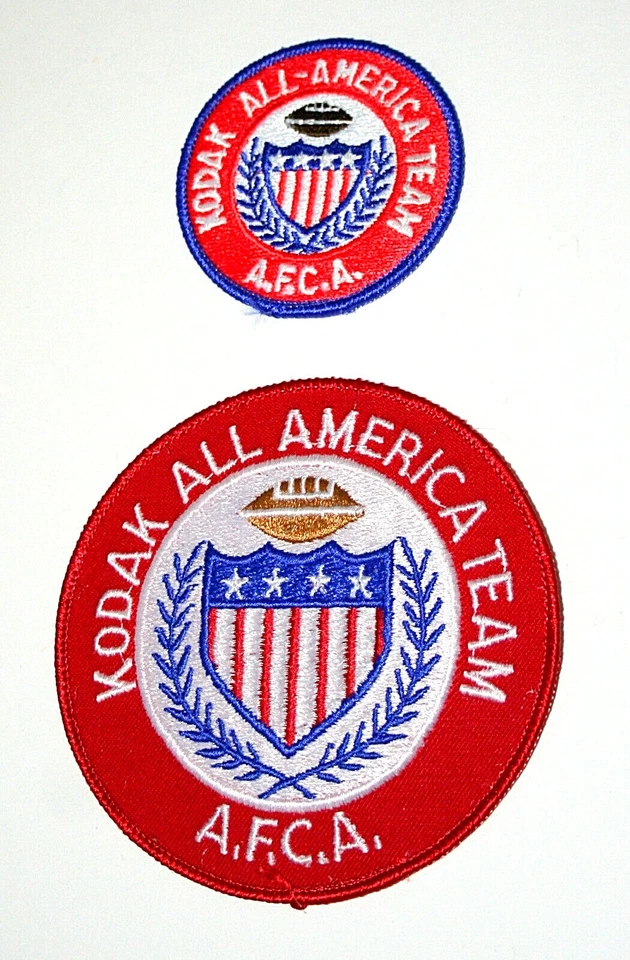 2 Kodak Film Camera All American High School Football Award Patch 1990s NOS New - Image 1 of 1