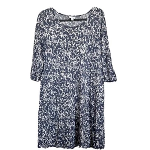 J. Jill Pure Jill Womens Sz M Tie Dye Watercolor Print Shift Dress Pockets - Picture 1 of 8