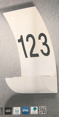 Eglo Außenlampe HAUSNUMMER Wandlampe Außenwandleuchte LED Lampe IP44 Leuchte - Bild 1 von 4