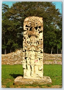 Postcard Honduras Copán Ruins Ancient Mayan Stelae Stone Carving - Picture 1 of 2