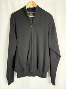 Greg Norman Mens Zip up Sweater Black Large Lined Golf Sweater - Picture 1 of 5