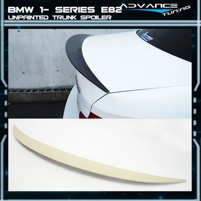 Fits 07-13 BMW 1- Series E82 Coupe 2DR Unpainted Rear Trunk Spoiler Wing - ABS - Image 1 of 4