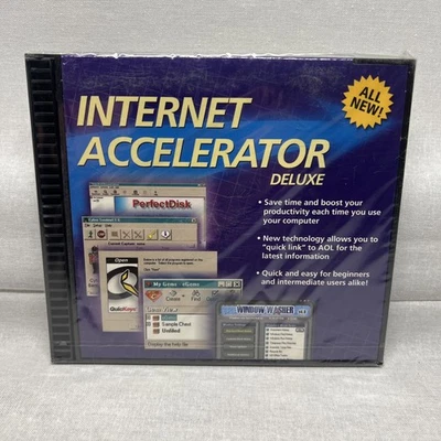 Internet Accelerator Deluxe CD CD-ROM New Factory Sealed - Image 1 of 2