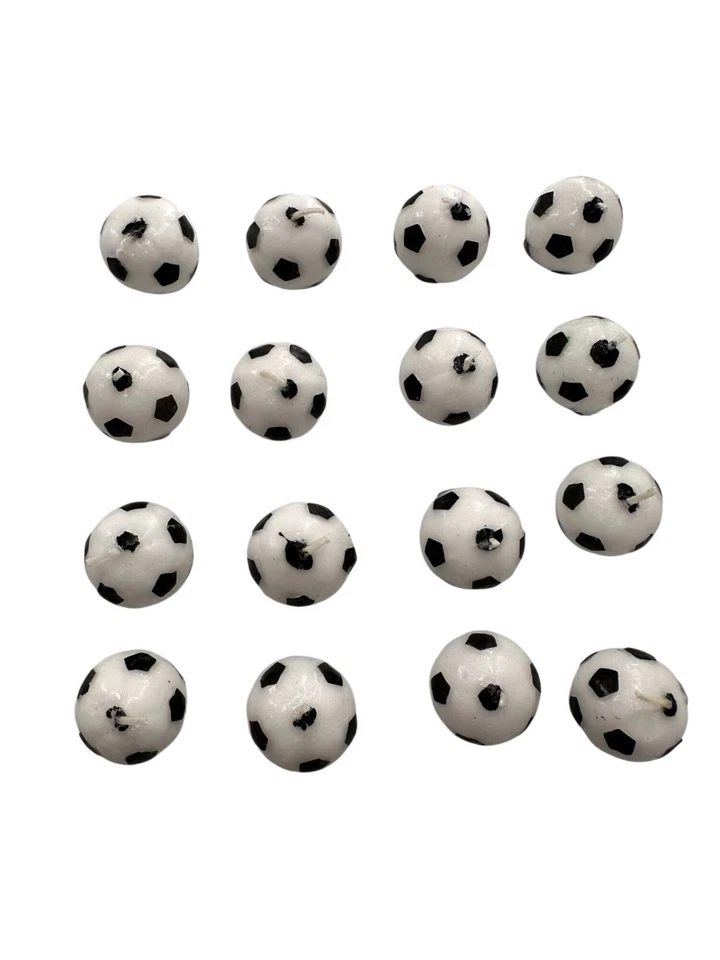 Juego de 16 velas decorativas en forma de balón de fútbol pastel cumpleaños graduación deporte Foto 1 de 4