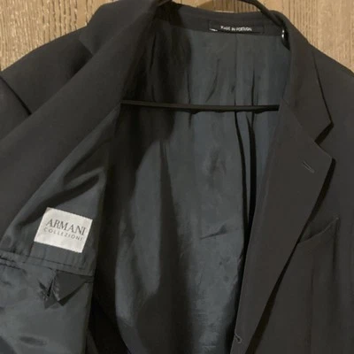 Armani Suit Jacket Collezioni Men’s  Black Nieman Marcus Designer Collection - Image 1 of 4