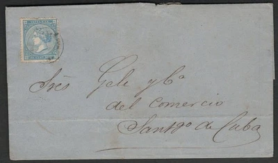 Обертка Spanish Colony 1868 Santiago 10c Sc 32 - Изображение 1 из 2