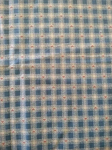 REMNANT Blue with Tiny Flowers Fabric Country Classics by Ameritex Vintage 14x22 - Picture 1 of 3