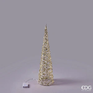 EDG Enzo De Gasperi Albero di Natale Led Intreccio Cono 30 MicroLed H 60 Cm D 16 - Imagen 1 de 2