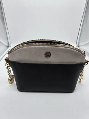 Bolso Bandolera Anne Klein Mujer Mediano Cadena Correa Cartera Negro Beige Dorado Dije Foto 1 de 4