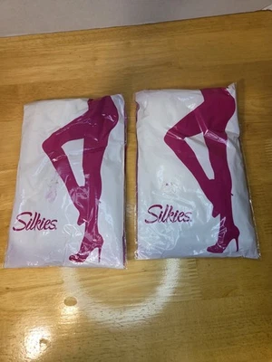 Medias de microfibra Silkies CREMA grandes 700329 NUEVAS - 2 pares Foto 1 de 4