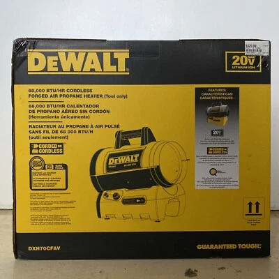 DeWalt 68000 BTU cordless (20V) or corded Forced Air Propane Heater - Image 1 of 4