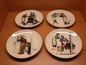 1979 Norman Rockwell Four Seasons "A Helping Hand" Limited Edition Plates (4) - Bild 1 von 10