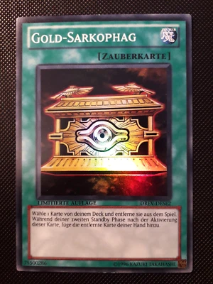 Yu-Gi-Oh! Gold-Sarkophag, DREV-DESE2, Super Rare, Deutsch, Limitiert, NM-EX - Bild 1 von 4
