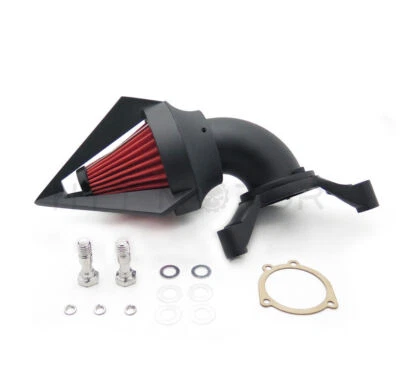 Kits de admisión de purificador de aire con espiga de triángulo negro para carburador Harley Cv Delphi V-T Foto 1 de 4