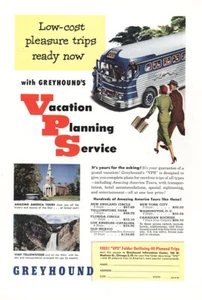 1951 Greyhound: Pleasure Trips Vintage Print Ad - Picture 1 of 1
