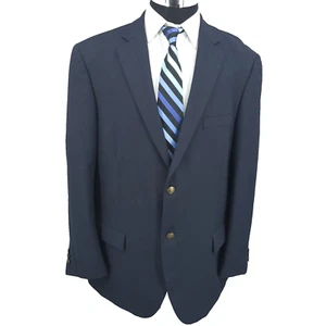 Dockers Sports Coat Mens 48R Blue Blazer Jacket 2 Gold Buttons Vented - Picture 1 of 14