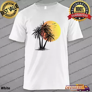 Palm Tree Summer Shirt, Funny Beach Summer Vacation Women Men Gifts T-Shirt - Picture 1 of 10