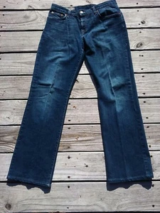 Lucky Brand Größe 8/29 (32" x 32") Damenjeans dunkle Waschung gerades Bein Südseite - Bild 1 von 11