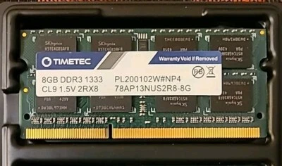 Timetec 8GB DDR3 1333Mhz PC3-10600 Non-Ecc Unbuffered 1.5V CL9 2Rx8 Dual Rank 20 - Image 1 of 2