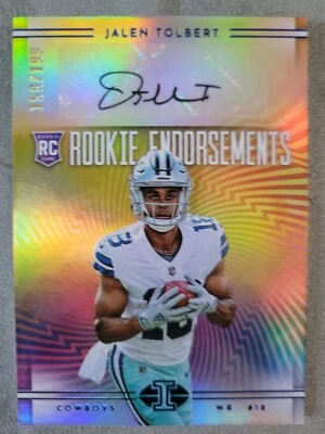 2022 Panini Illusions Rookie Endorsements Jalen Tolbert Autograph 158/199 - Image 1 of 2