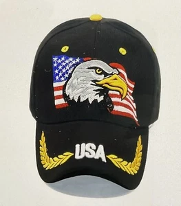 Premium American Flag Embroidered Baseball Caps-Perfect For Outdoor Activities - Picture 1 of 4