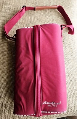 Bolso de Mano Eddie Bauer Lona Picnic Enfriador de Vino Borgoña Aislado con Vasos,... Foto 1 de 4