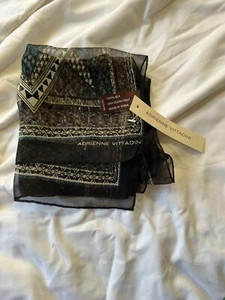 a multi-color scarf made for any woman large or small in a geometric design - Picture 1 of 2