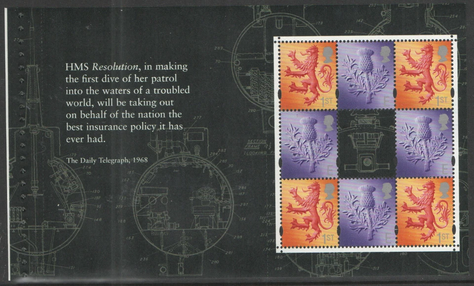 (U+U4) GB  MNH MINT Stamps UNSEEN & UNHEARD  Prestige Booklet Pane ex DX27 2001 - Image 1 of 1