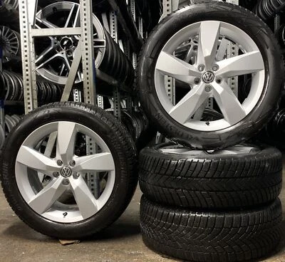 4 Orig VW Winterräder Chesterfield 205/55 R17 91H T-Cross 2GM601025A 2330 - Bild 1 von 4