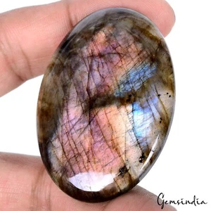 Piedra preciosa suelta de 118,40 quilates de labradorita ovalada de brillo múltiple natural sin tratar - Imagen 1 de 4