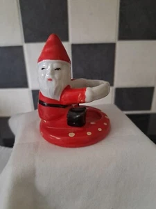 Vintage Retro Kitsch Santa Christmas Candle Holder - Picture 1 of 5